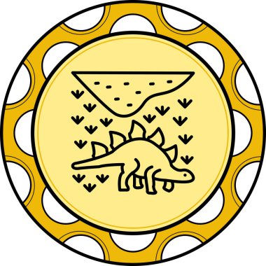 Stegosaurus simgesi vektör çizimi