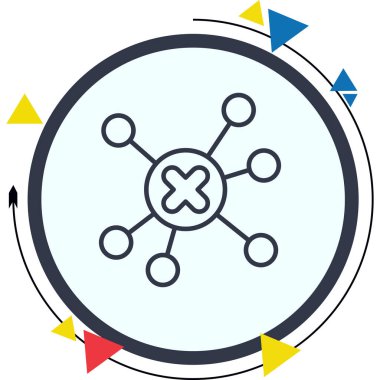 Ağ simgesi vektör illüstrasyon tasarımı