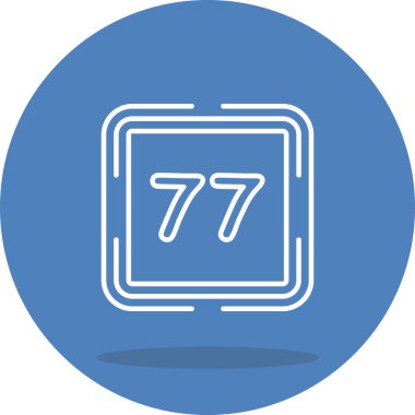 Seventy Seven  web icon vector illustration