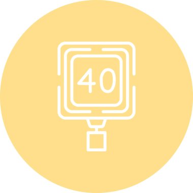 Hız sınırı web simgesi vektör illüstrasyonuName