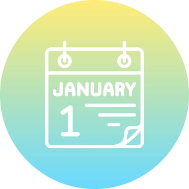 1 Ocak Profesyonel Temiz Düz Grafik Özelliği