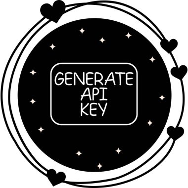 API Anahtar Ağı vektör illüstrasyonu oluştur