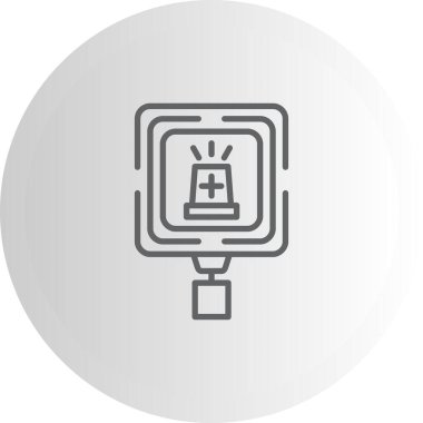 Ambulans İstasyonu Modern Dijital Sanat Nesnesi