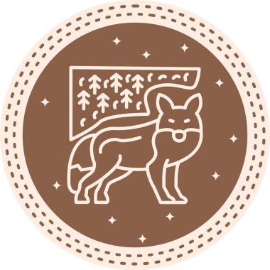 Fox web icon vector illustration