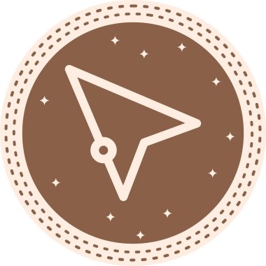 Navigasyon Oku Asgari Düz Vektör İllüstrasyonu