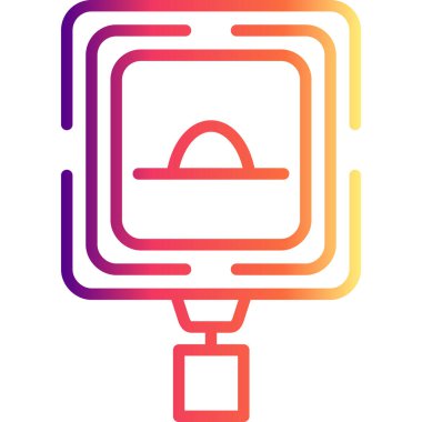 Hız Hump web simgesi vektör illüstrasyonu