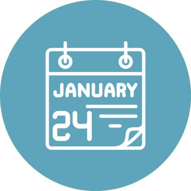 24 Ocak Zarif Dijital Tasarım Sembolü