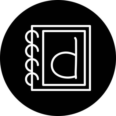 Küçük Harf D web simgesi vektör illüstrasyonu