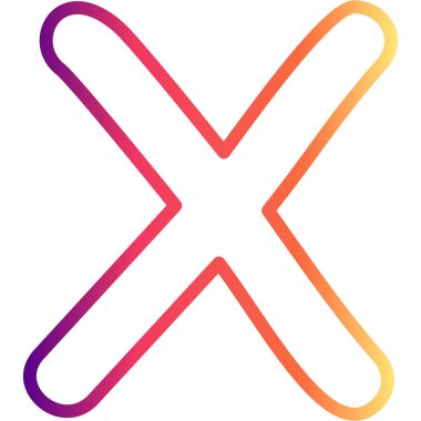 Küçük Harf X Yaratıcı Minimum Vektör Sanatı