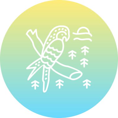 Kızıl Macaw simge vektör çizimi