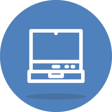 dizüstü bilgisayar simgesi, vektör illüstrasyonu basit tasarım