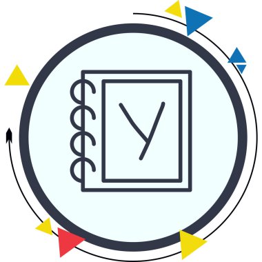 Büyük harf Y web simgesi vektör illüstrasyonu