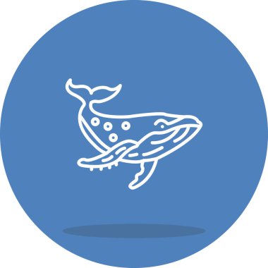 Whale web icon vector illustration