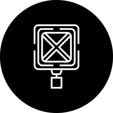 Yol Kapalı Ağ ikonu vektör illüstrasyonu