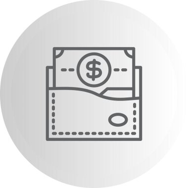 Wallet icon, vector illustration simple design