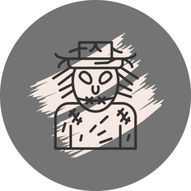 Korkuluk Eşsiz Düz Dijital Tasarım Nesnesi