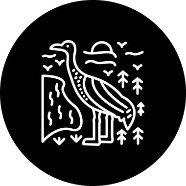 Sandhill Crane Modern Yaratıcı Sanat Sembolü          