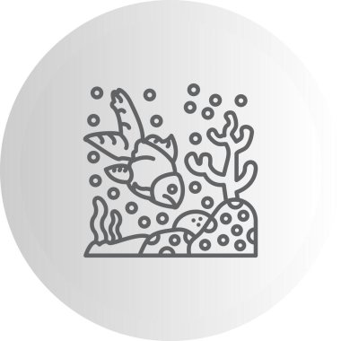 Basit bir çizim, suda yüzen tek bir Japon balığını resmediyor.