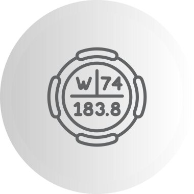 Tungsten sembolü, periyodik tablonun kimyasal elementi, vektör simgesi