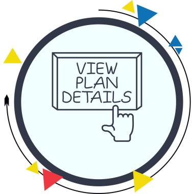 Plan Ayrıntılarını Görüntüle Web ikonu vektör resimlemesi