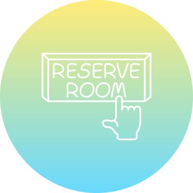 Rezerv Odası Web simgesi vektör çizimi