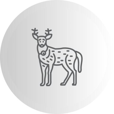 Ren geyiği ikonu vektör çizimi tasarımı