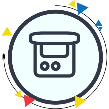 arşiv web simgesi vektör illüstrasyonu