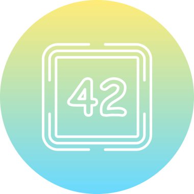 42 Web simgesi vektör illüstrasyonu