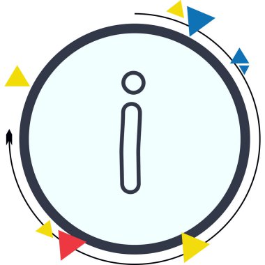 Küçük Harf I web simgesi vektör illüstrasyonu