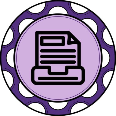 Belge Simgesi. Web Kullanımı için Basit Vektör İllüstrasyonu.