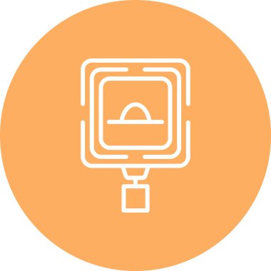 Hız Hump web simgesi vektör illüstrasyonu