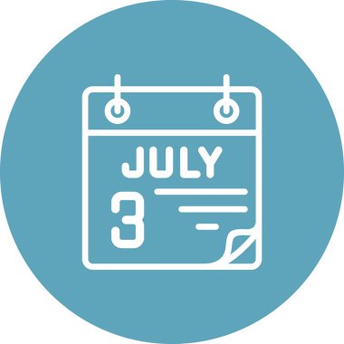 3 Temmuz Yüksek Kalite Ölçeklenebilir Vektör İllüstrasyonu