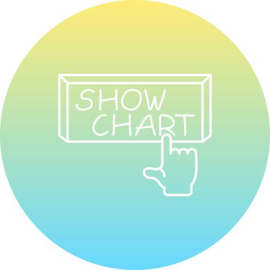 Grafik web simgesi vektör çizimini göster