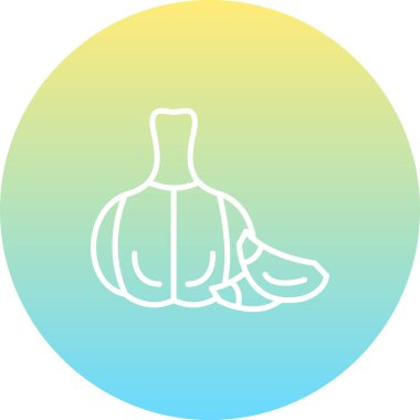 vektör illüstrasyonu, Sarımsak simgesi tasarımı