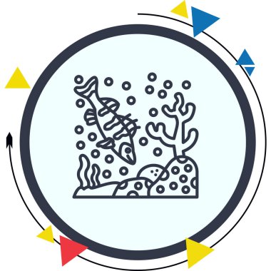 Walleye Web simgesi vektör illüstrasyonu