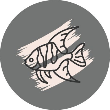 Melek Balık web simgesi vektör illüstrasyonu