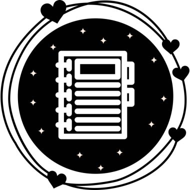 Notebook Line Icon Isolated on White Background