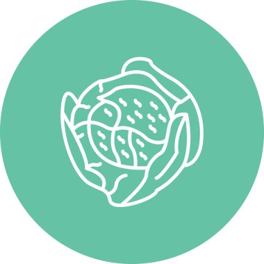 Lahana Ağı simgesinin vektör illüstrasyonu