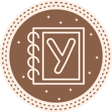 Büyük harf Y web simgesi vektör illüstrasyonu