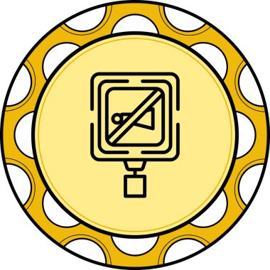 Alarm Web simgesi vektör illüstrasyonu yok