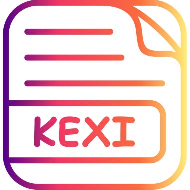 Kexi Dosya simgesi içeren renkli Gradyan tasarımı