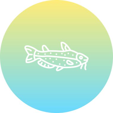 Catfish web simgesi vektör illüstrasyonu