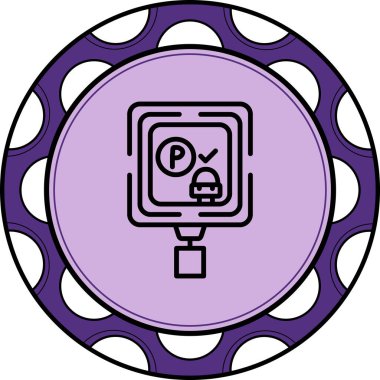 Emergency Parking Only High Resolution Minimal Vector Design