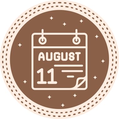 11 Ağustos Yüksek Çözünürlüklü Minimum Vektör Tasarımı