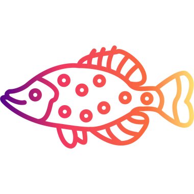 White Crappie web icon vector illustration