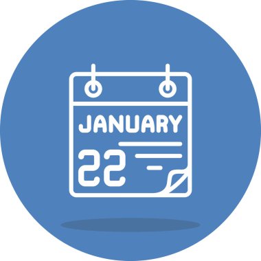 22 Ocak Ayrı Modern Dijital Tasarım Elemanı