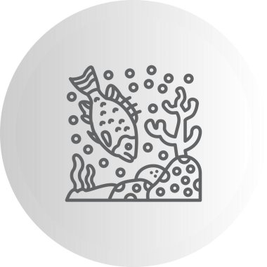 Bluegill ağ simgesi, vektör illüstrasyonu