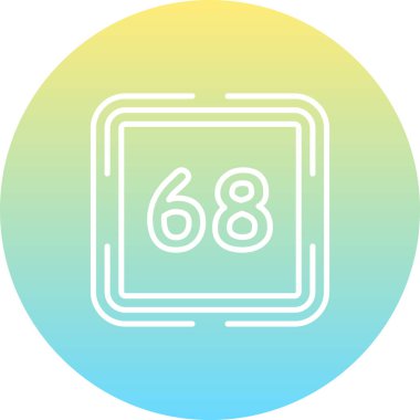 Altmış sekiz web simgesi vektör illüstrasyonu