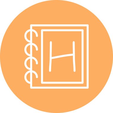 Büyük Harf H Web simgesi vektör illüstrasyonu