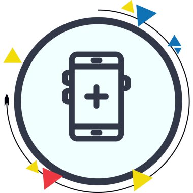 akıllı telefon simgesi, vektör illüstrasyonu basit tasarım